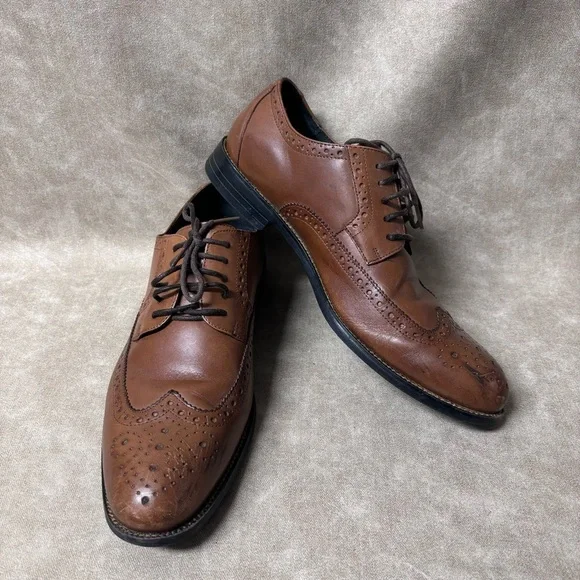 Stacy-Adams men's oxford dress shoes leather detail Size 9M - Picture 4 of 8